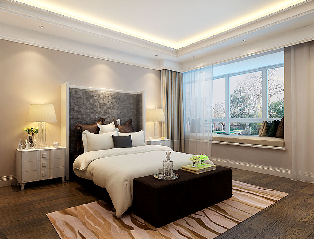 御景新世界现代美式190平清雅四居,御景新世界小户型