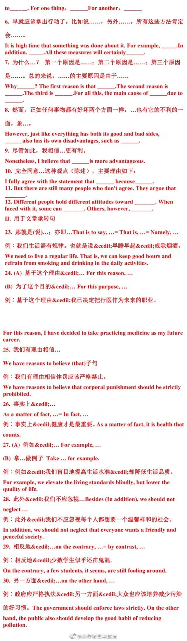 四六级图表作文模板,四六级作文模板