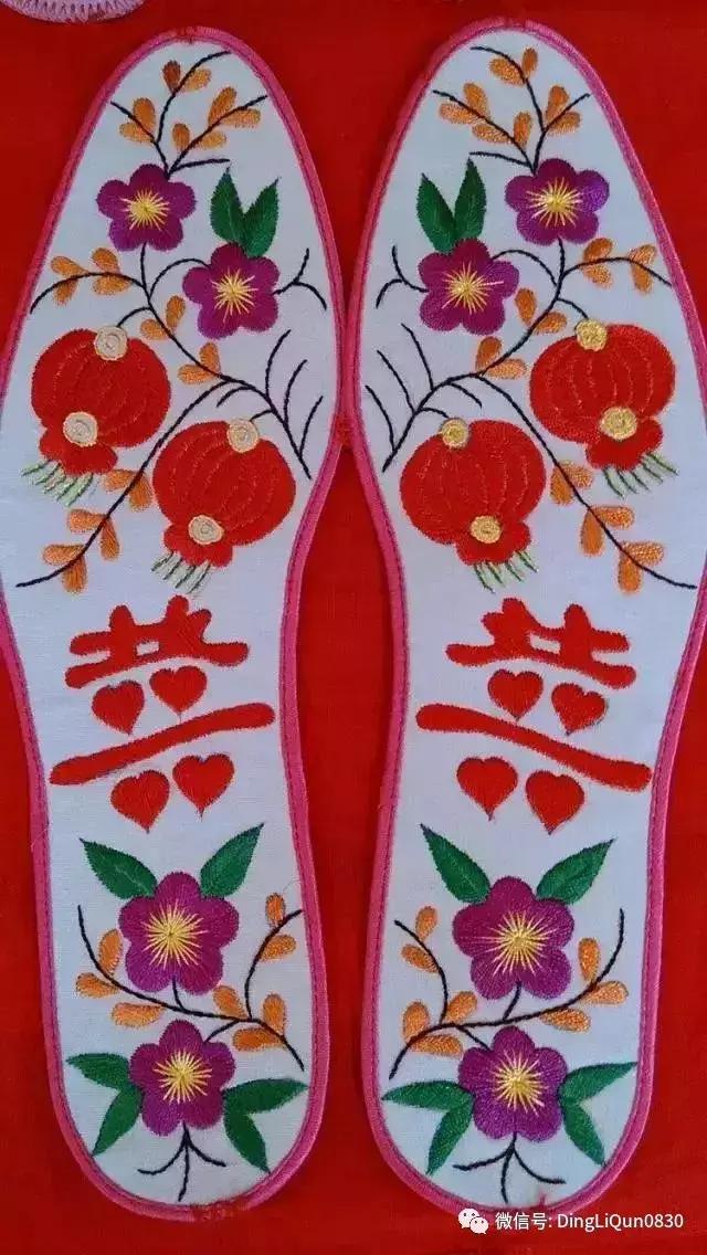 刺绣作品简单的,老式刺绣喜字的鞋垫刺绣方法