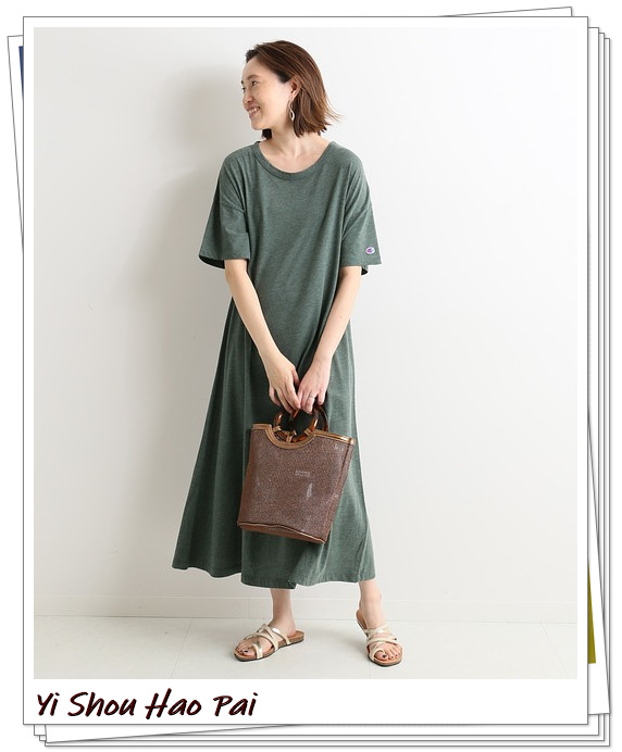 洋气纯棉T恤连衣裙,t恤全棉连衣裙夏季轻奢高级感