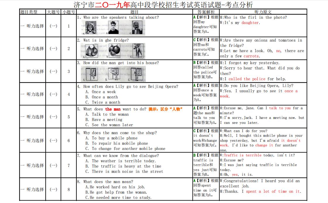 历年中考英语真题视频讲解,历年中考英语完形填空真题及答案
