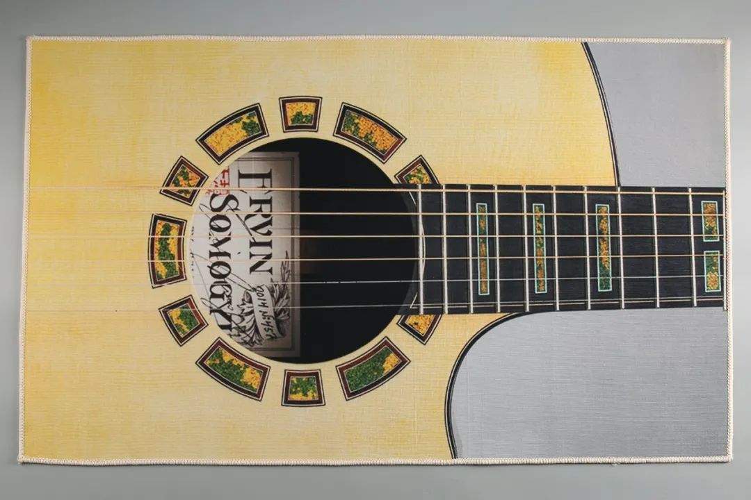 吉他圆形地毯,吉他款地毯