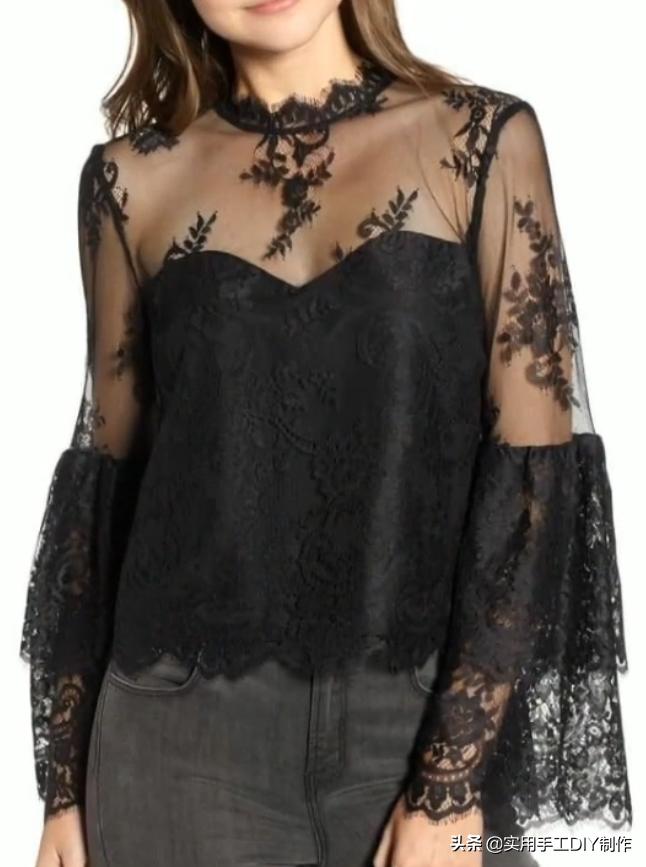 布艺裙子作品,手工蕾丝花边上衣