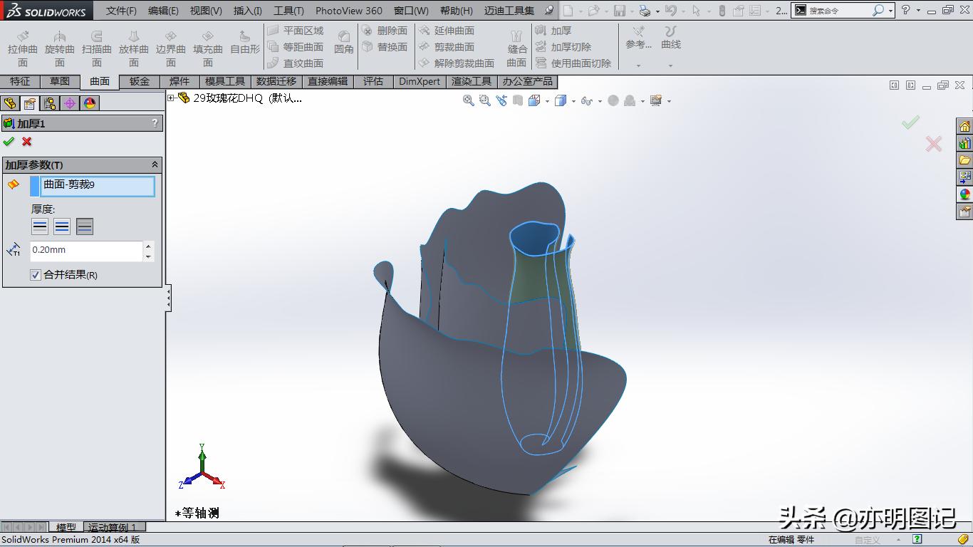 solidworks玫瑰花建模教程,玫瑰花建模solidworks尺寸图