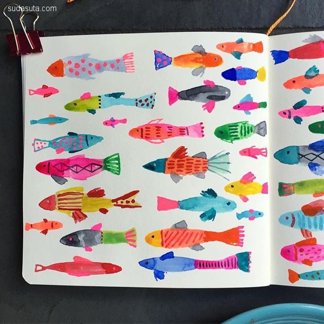 插画师carolyngavin绘画作品,carolyn插画