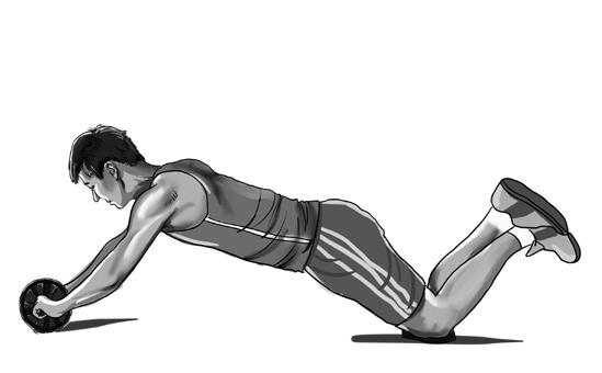 一个轮子的健腹轮,一个健腹轮消耗热量