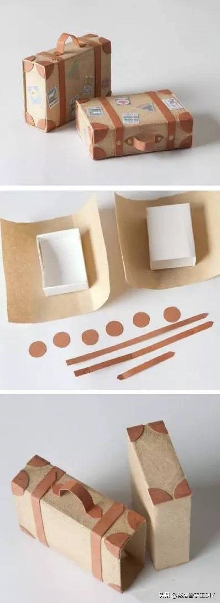 礼物手工diy好看,扁平型正方形礼物包装教程简单