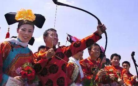 射三箭剪影视频,射三箭中式婚礼