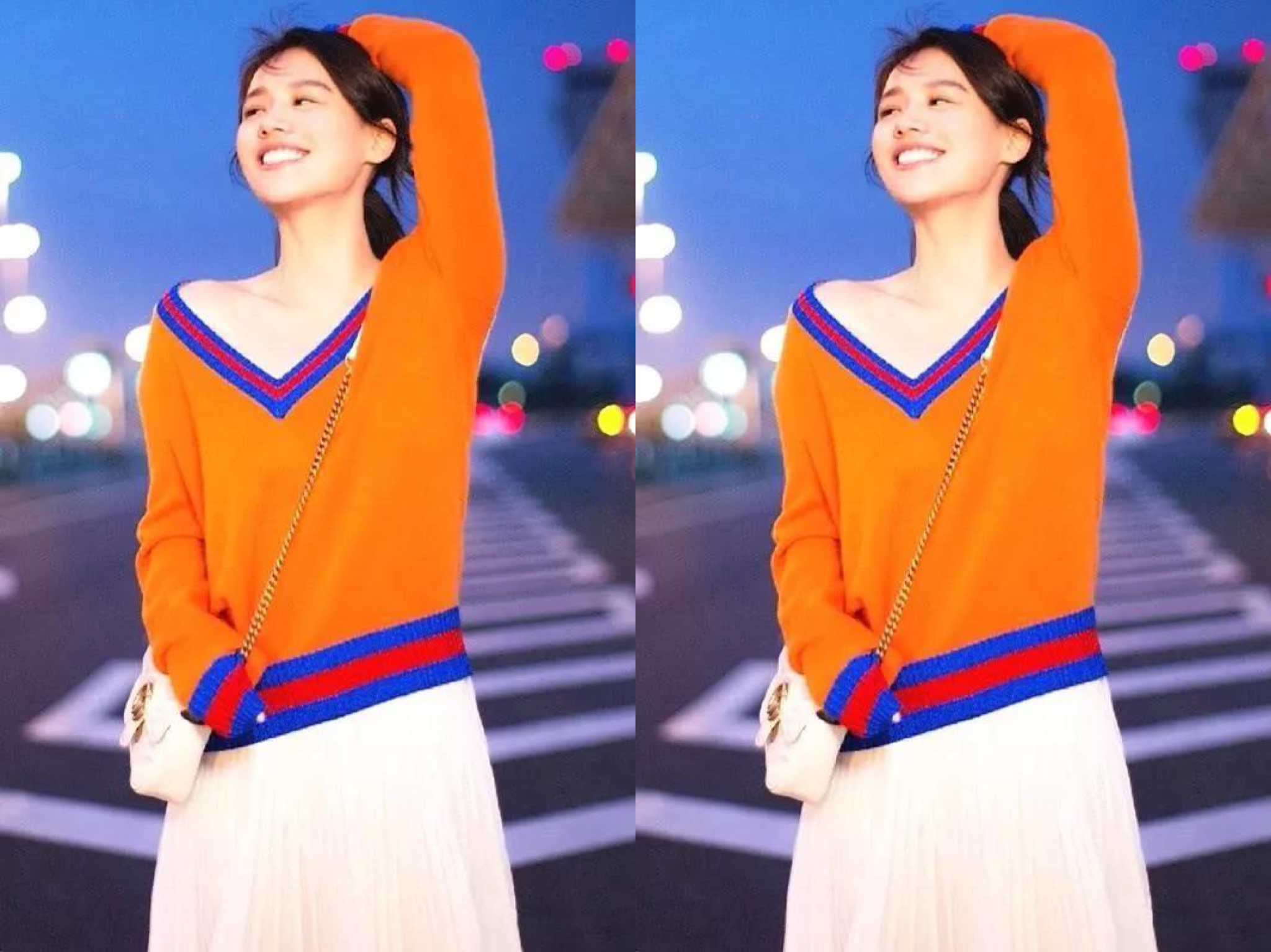 冬款慵懒套头大v领毛衣怎么搭配,内搭推荐冬v领显瘦厚毛衣