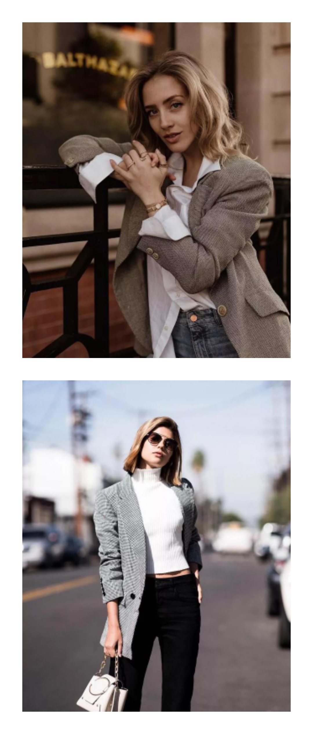 格纹元素西装搭配图,春天格纹西装搭配大全