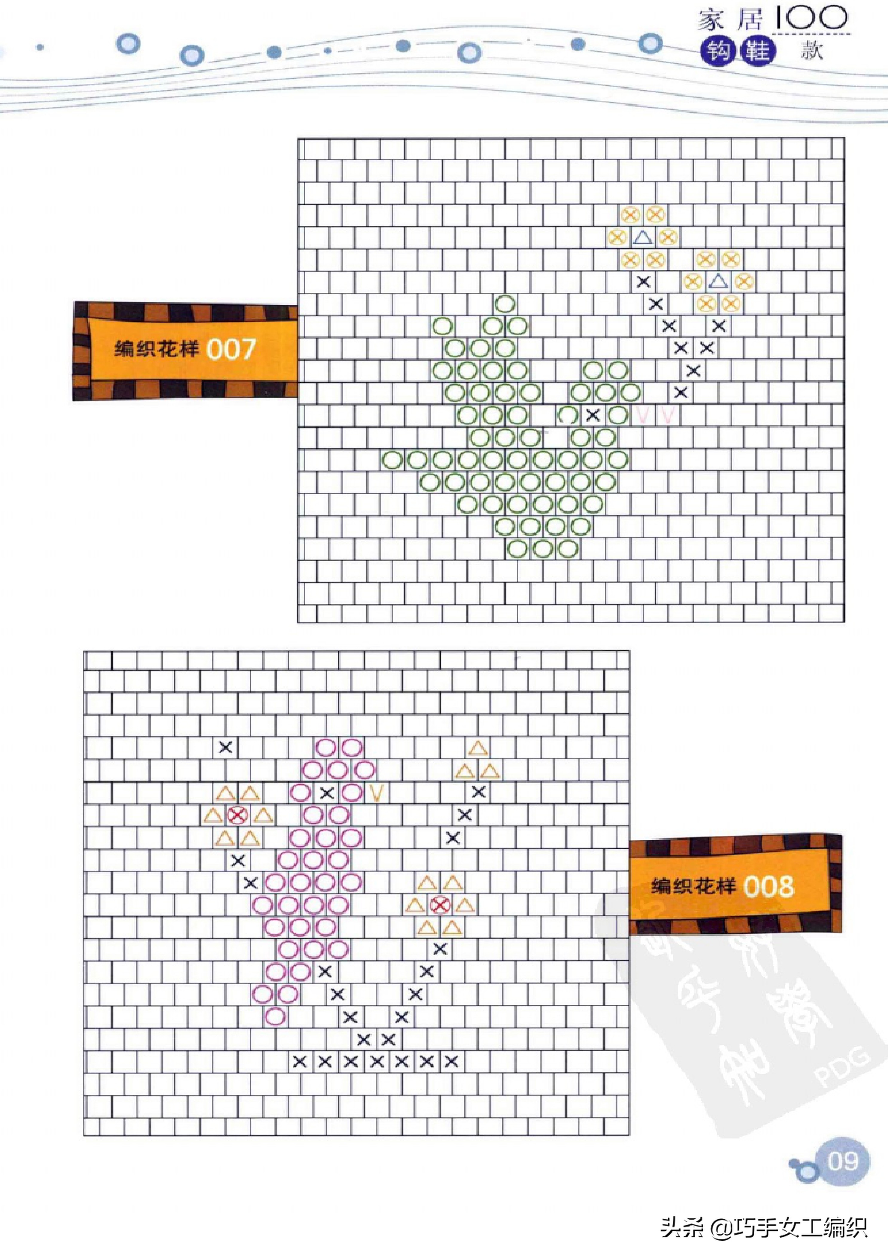 手工钩毛线拖鞋图案大全视频,钩毛线拖鞋苹果图案教程视频