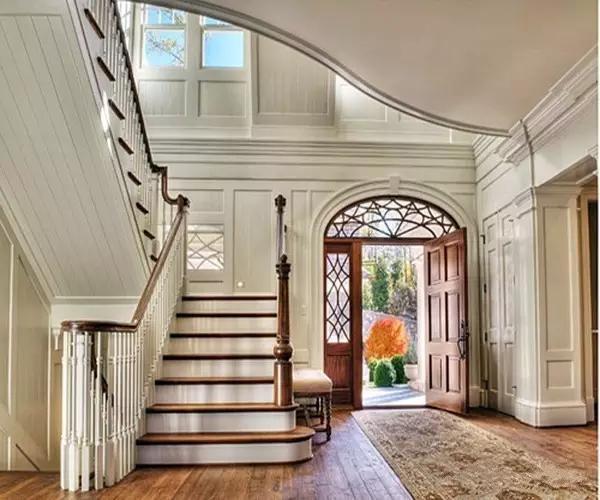 现代简约装修风格别墅楼梯设计,旋转楼梯别墅装修设计效果图