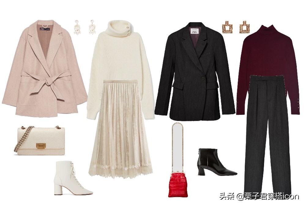 穿搭‖跟着博主学穿搭：Elborn冬日内搭巧搭配，浅色高级深色大气