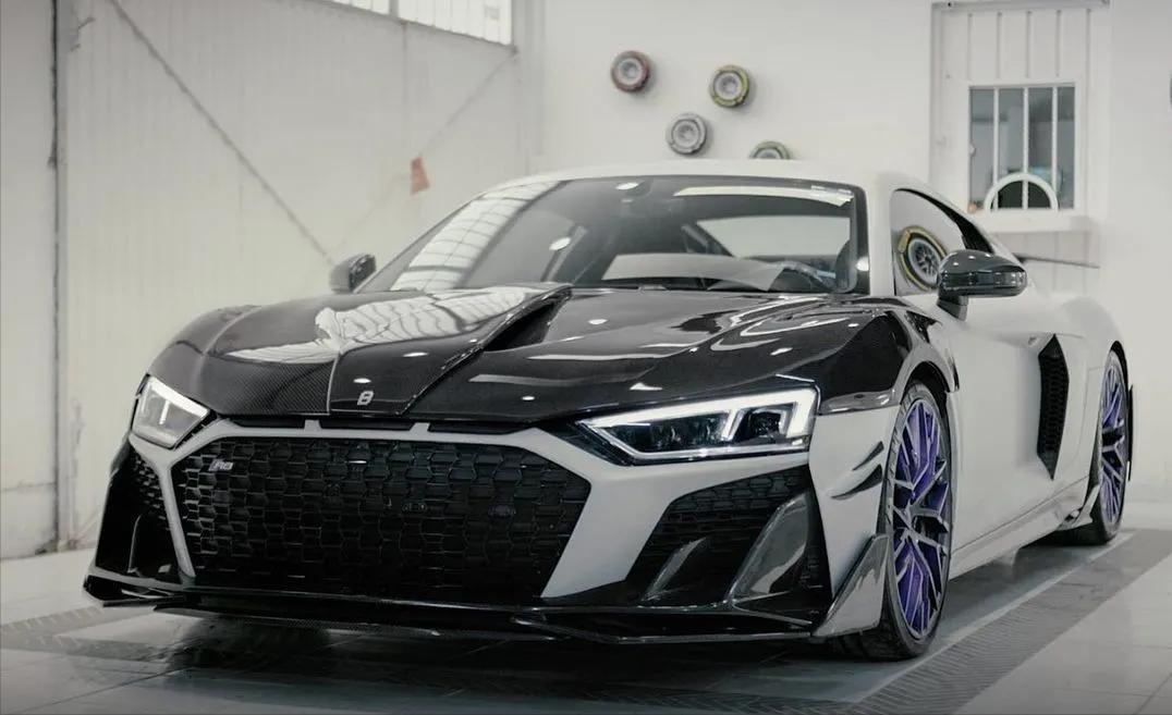 奥迪r8碳纤维车体,碳纤维奥迪r8