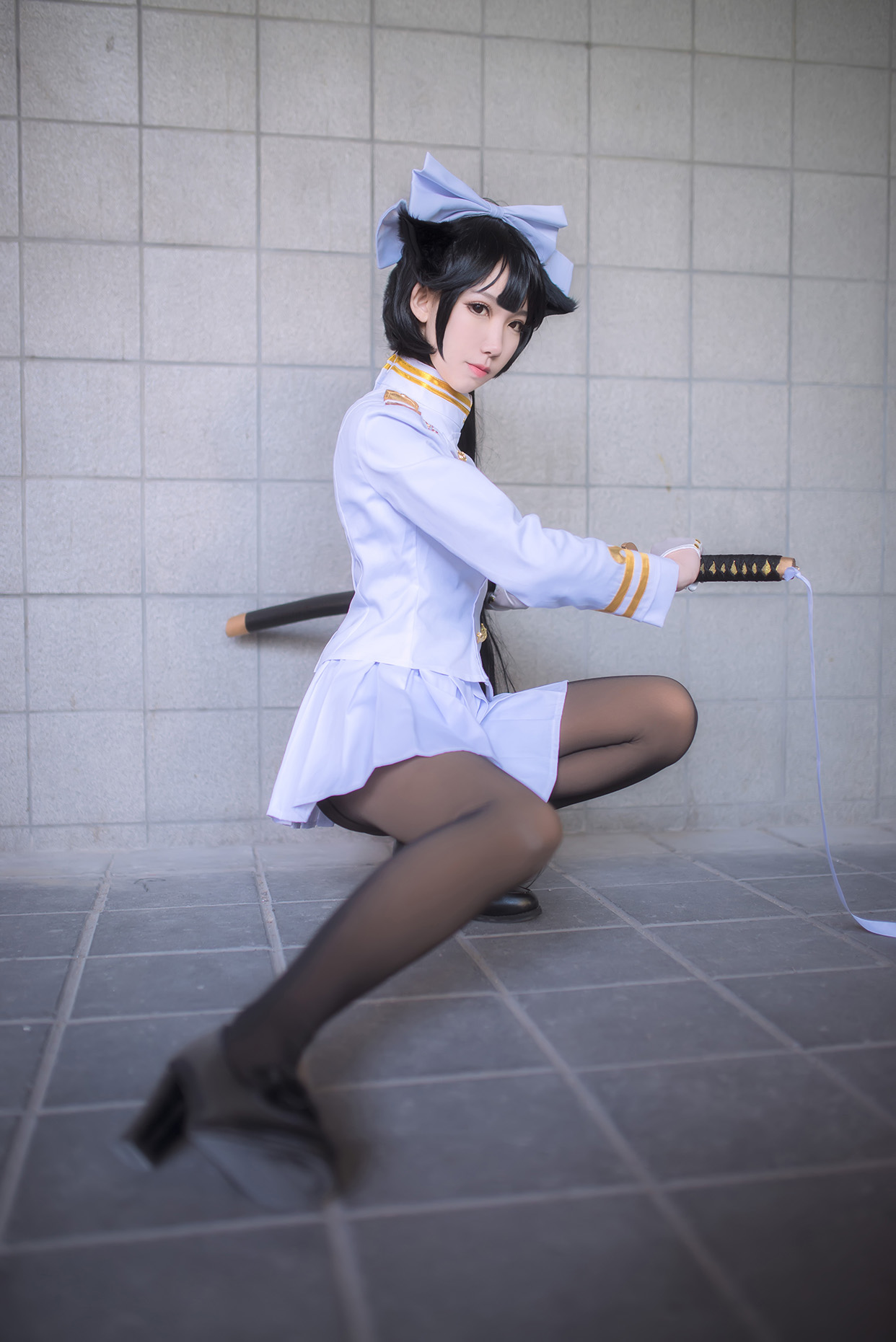 cosplay碧蓝航线独角兽旗袍,碧蓝航线高雄街头采访cosplay