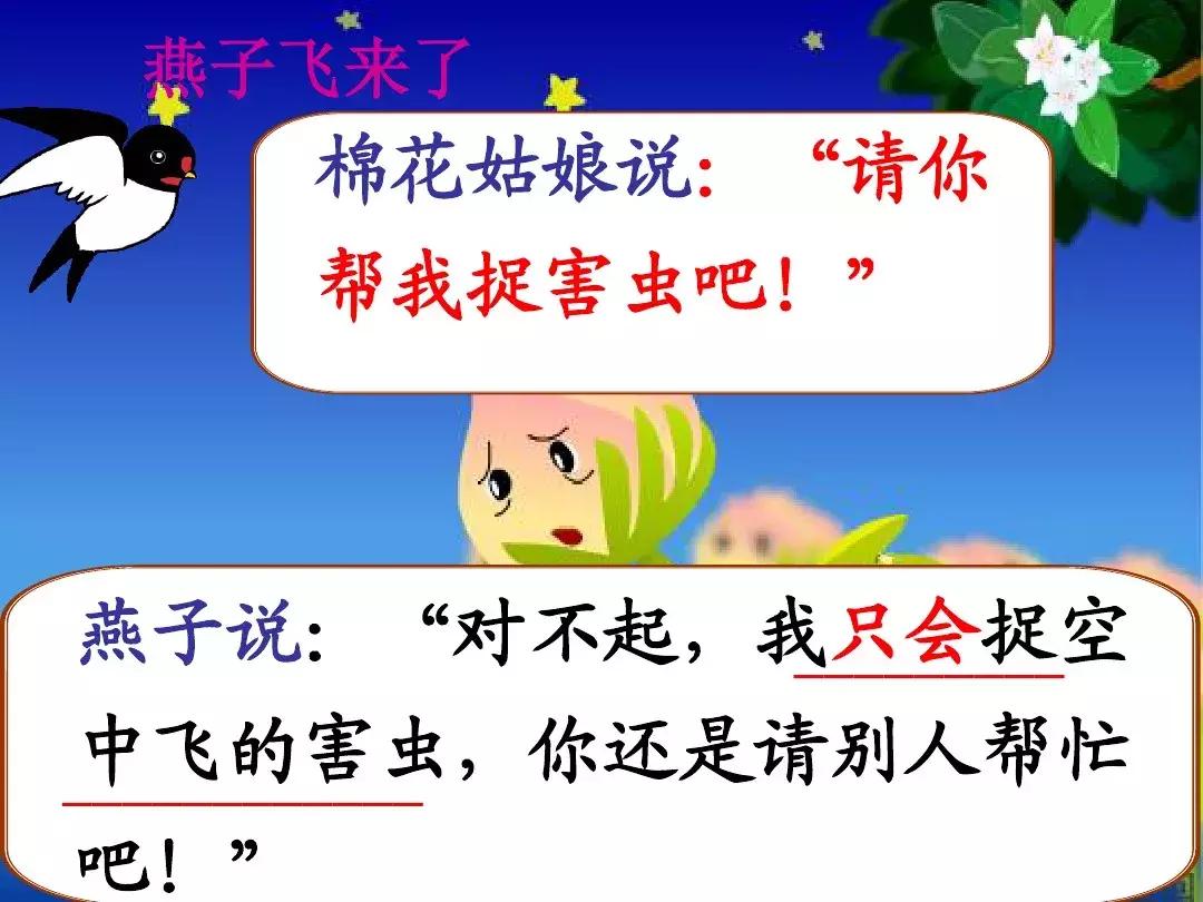 一年级下册语文19课棉花姑娘,一年级棉花姑娘课文笔记