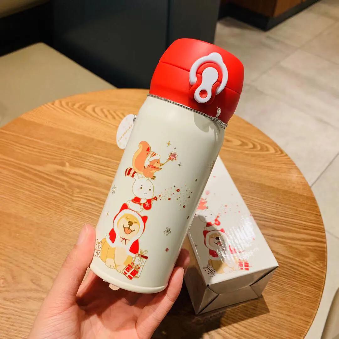 星巴克圣诞马克杯,星巴克2021哈士奇圣诞保温杯