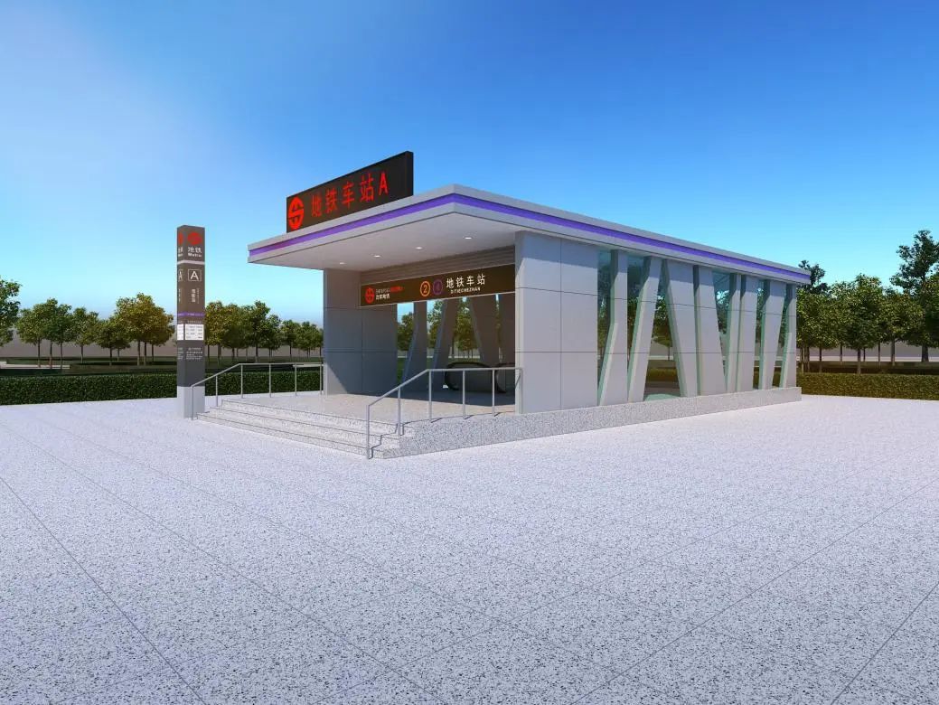 沈阳地铁4号线口罩棚最新规划图,地铁出入口罩棚