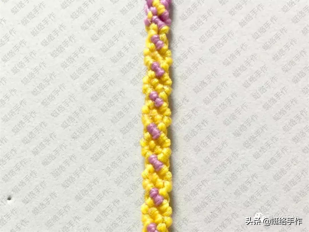撞色编绳手链,长相思撞色手链教程