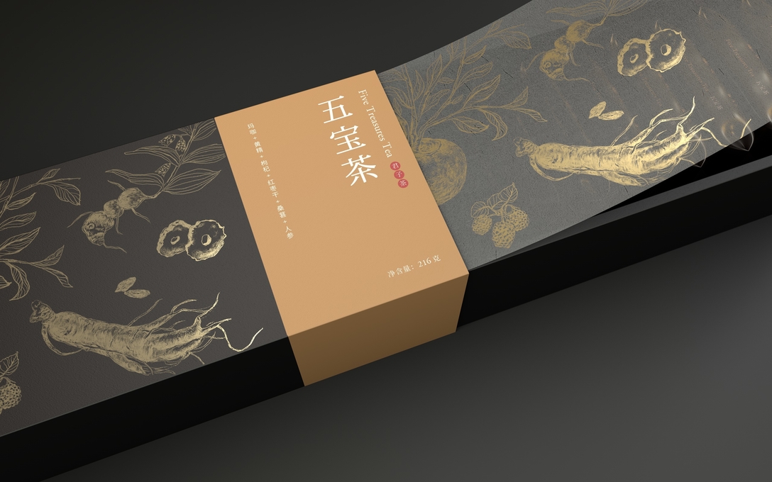 人参五宝茶包装设计,男人茶五宝茶的使用方法