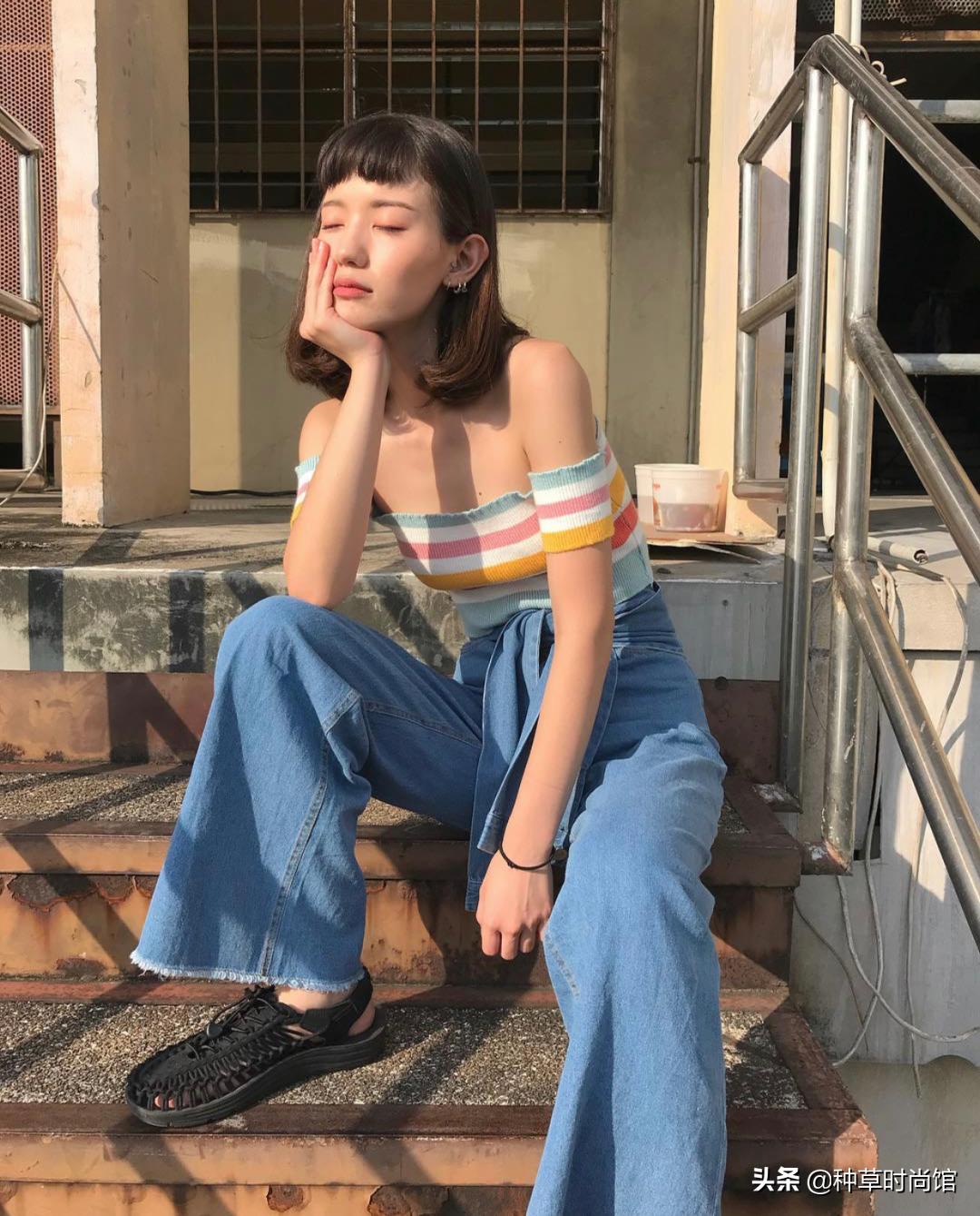 渣女裤新款牛仔,最近很火的渣女裤秋冬