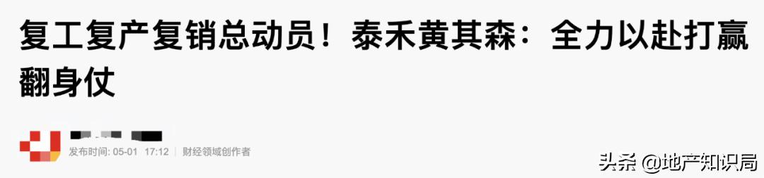 最新泰禾复工消息,泰禾债务分析