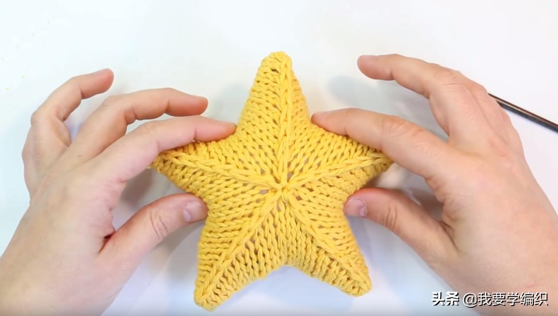 3d立体五瓣花钩织图解,小玫瑰花吊篮钩针编织图解