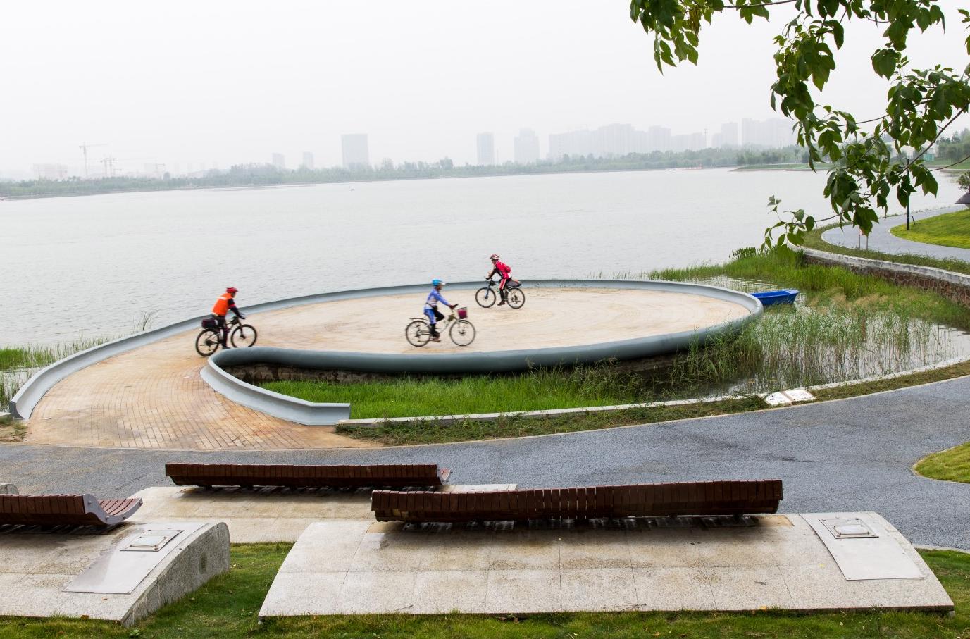 郑东新区象湖生态工程,郑东新区象湖南岸景观绿化工程