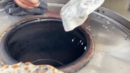 烧饼网红小摊,安徽歙县网红烧饼