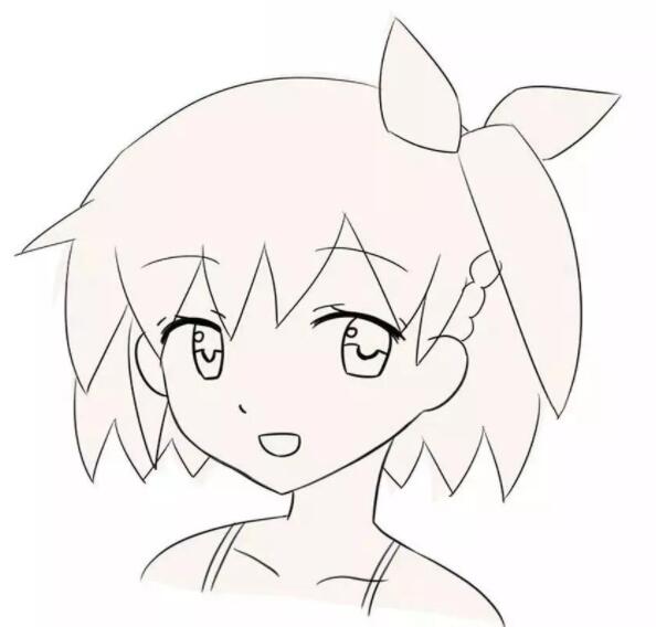 幼儿画头发怎么画,画完脸型怎么画头发