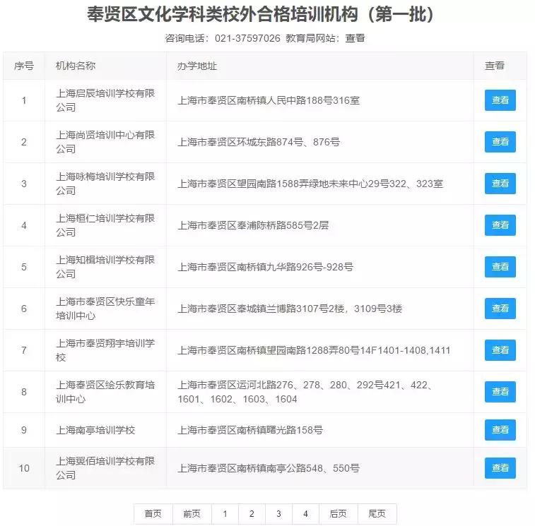 最新规范校外培训机构名单,上海校外培训机构最新政策
