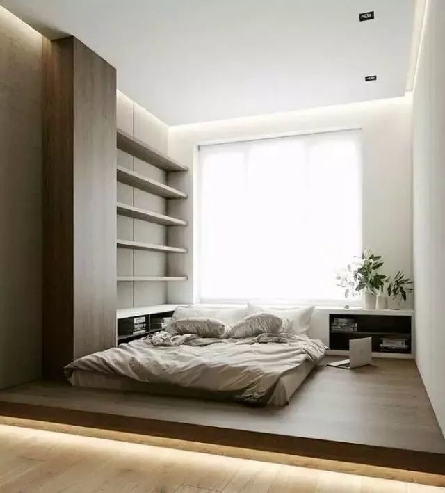 新式榻榻米床效果图,榻榻米改床一体效果图