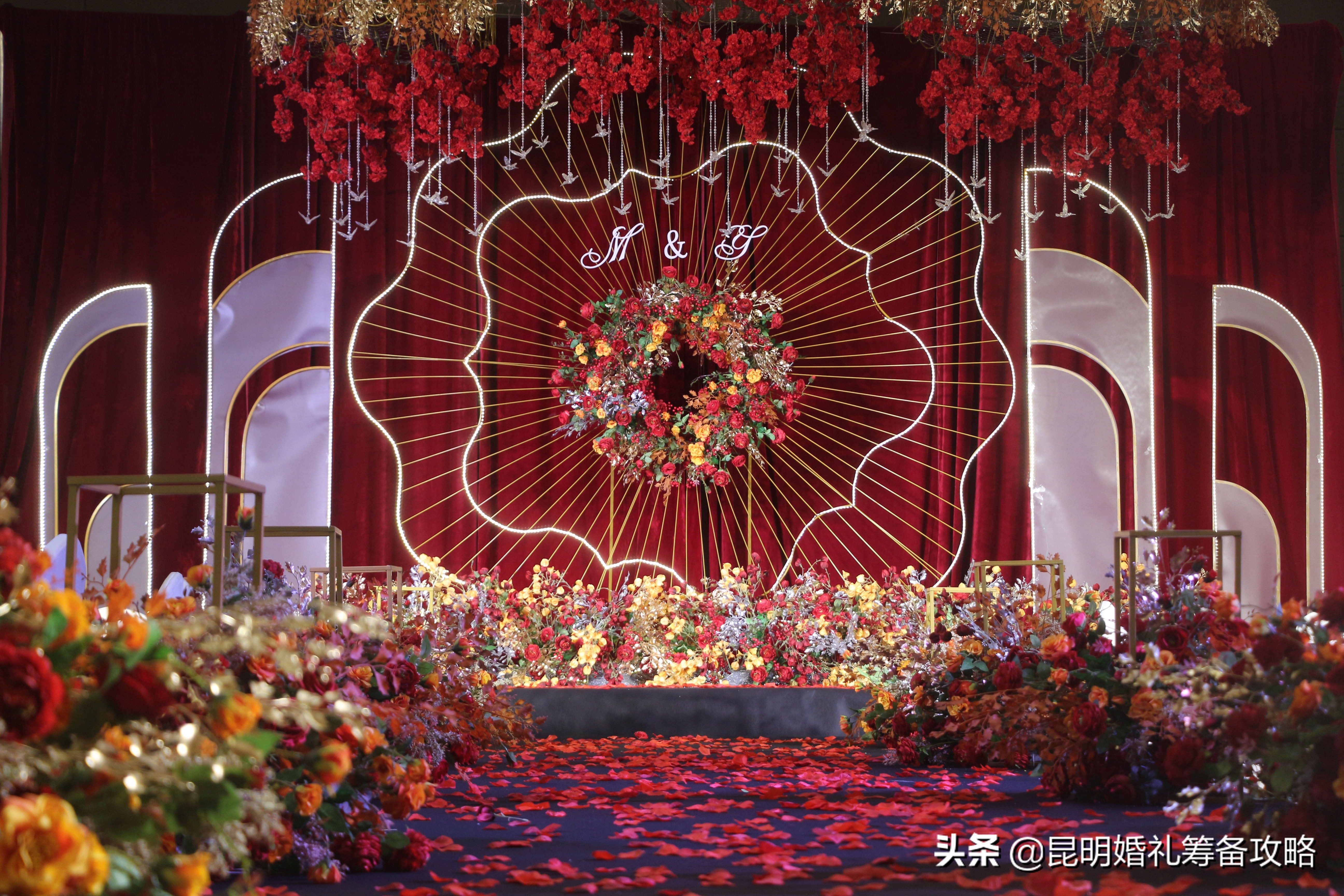 在昆明结婚，天恒大酒店婚礼现场布置图赏析