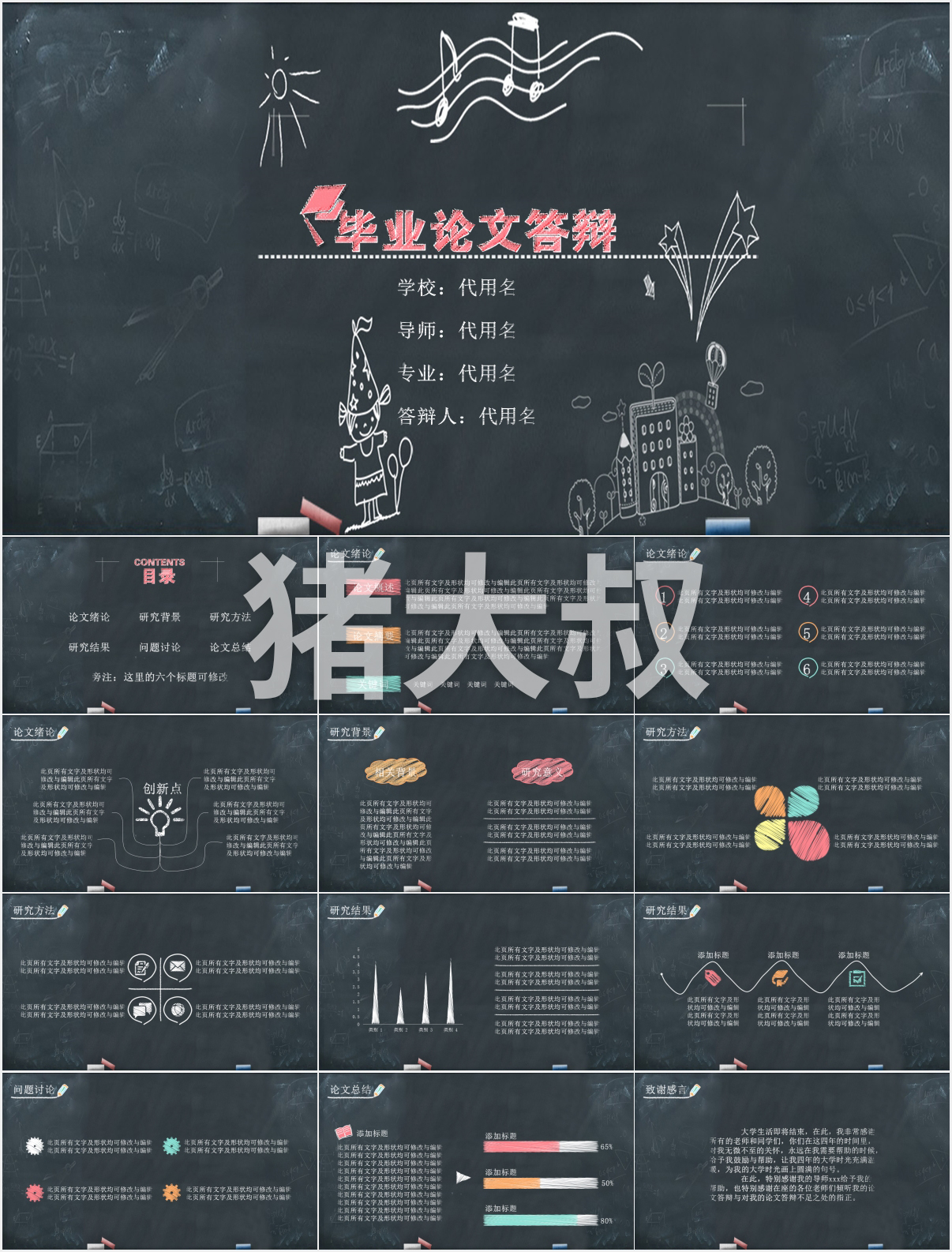 高级工程师职称评审答辩ppt模板,毕业论文答辩ppt模板去哪找