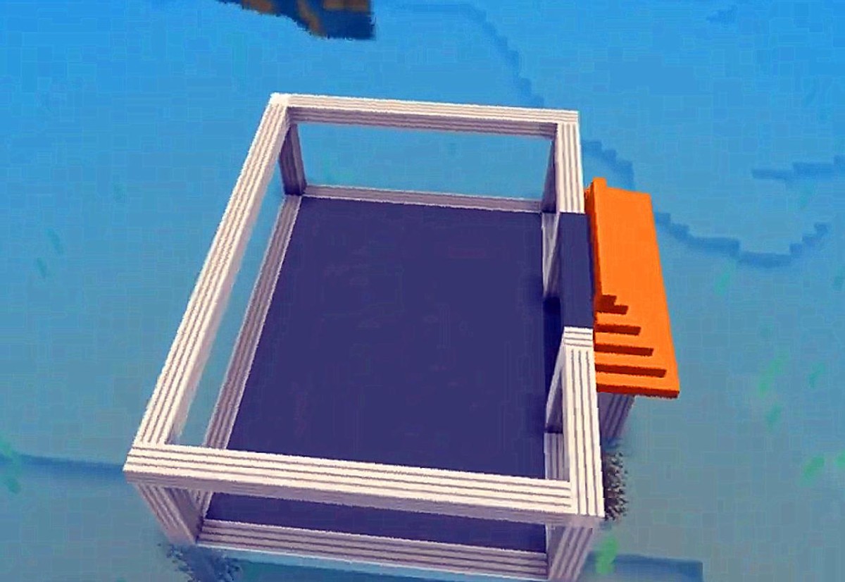 迷你世界水上海景别墅简单教程,迷你世界海景现代小别墅教程简单