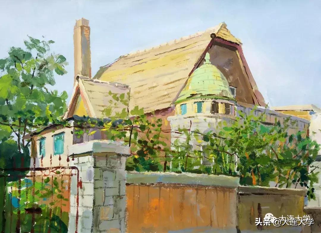 简单又好看的大连画,美丽大连我的家绘画