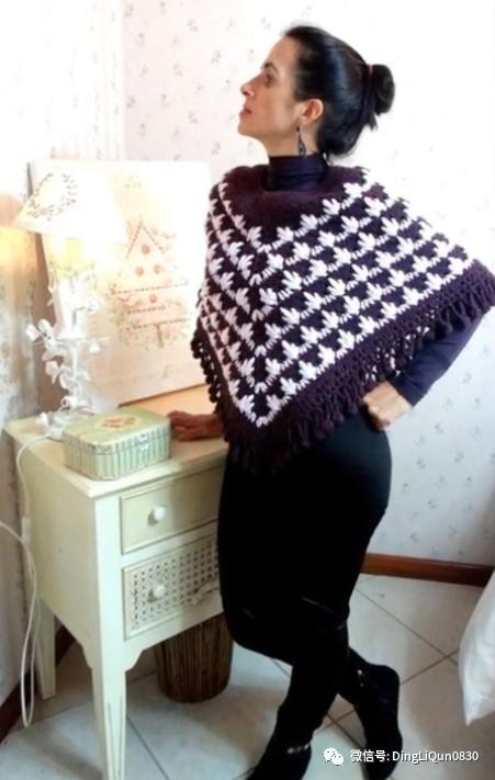 高档蕾丝钩花斗篷披肩防晒衣,针织披肩花样图片大全