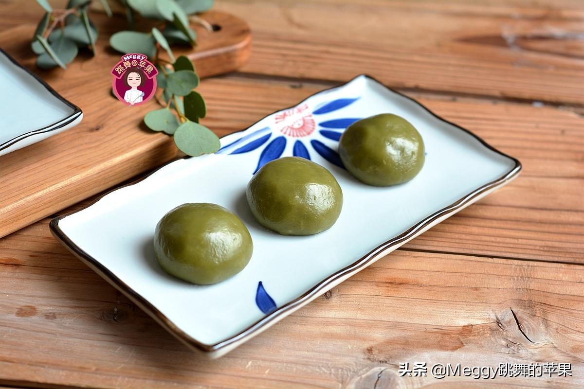 自己磨米粉做青团,做青团一斤半糯米粉加半斤粘米粉