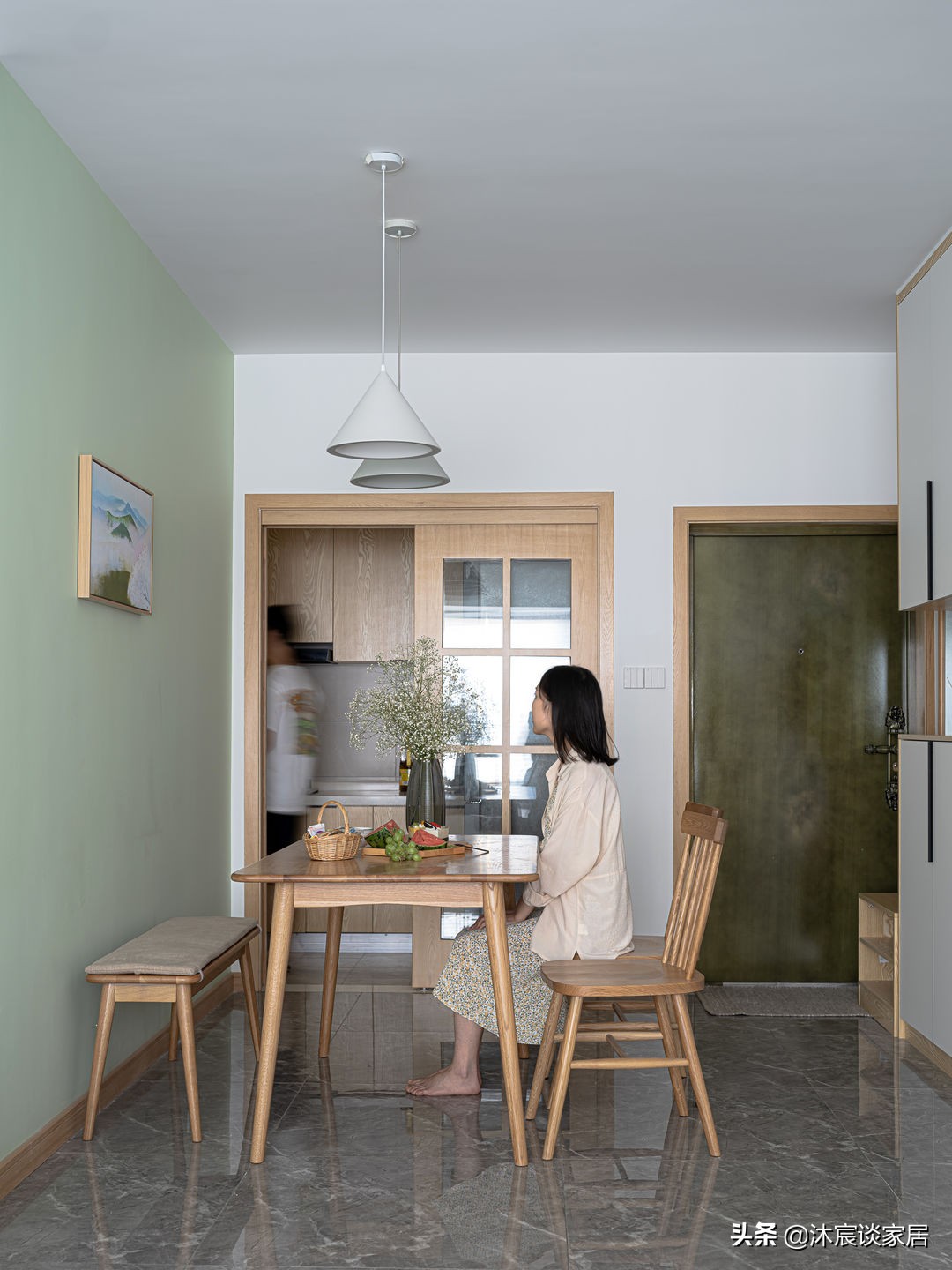 灰色瓷砖墙全屋搭配效果图,灰色瓷砖配墙面的效果图两室一厅