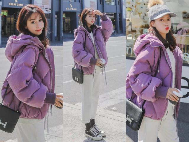 冬季休闲裤休闲鞋穿搭什么衣服,冬季棉服微喇裤穿搭