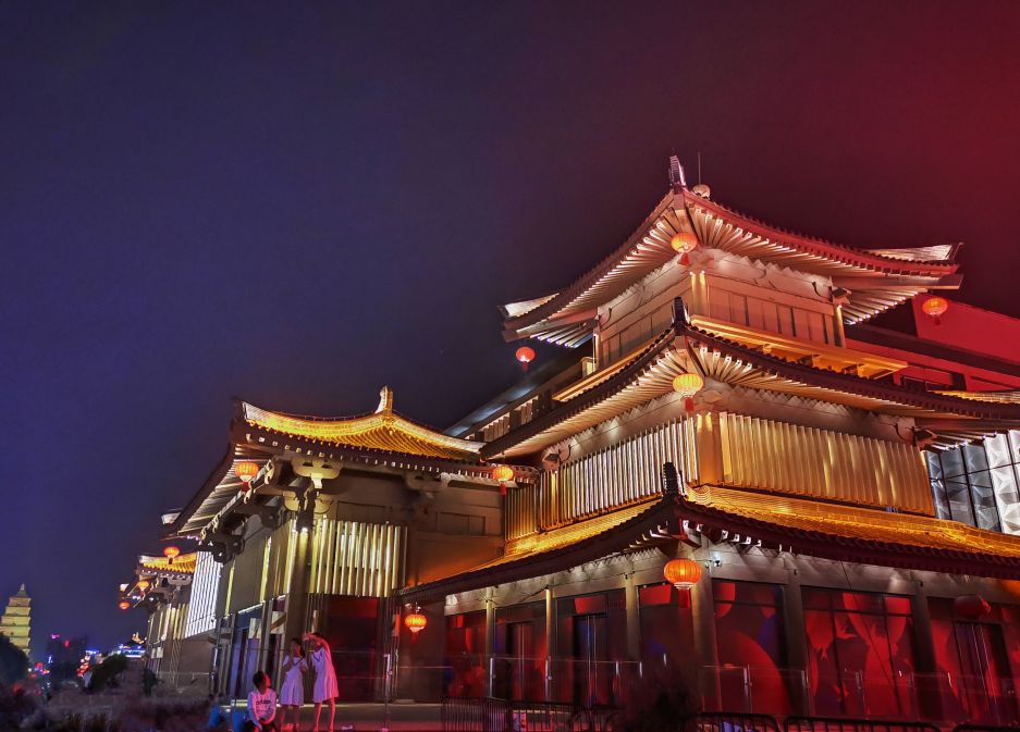 大唐不夜城夜景手机拍摄,大唐不夜城手机能拍出什么效果