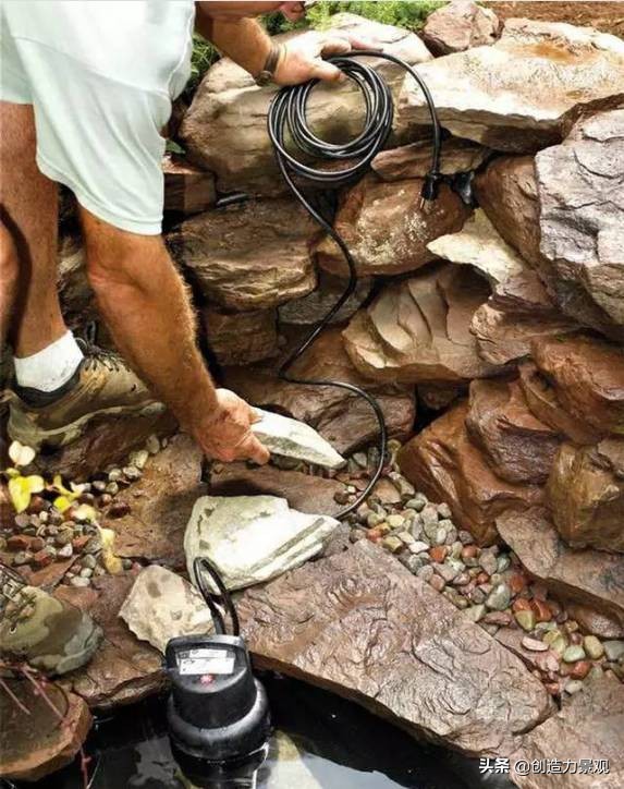 庭院喷泉水景制作,庭院自制大型喷泉水循环