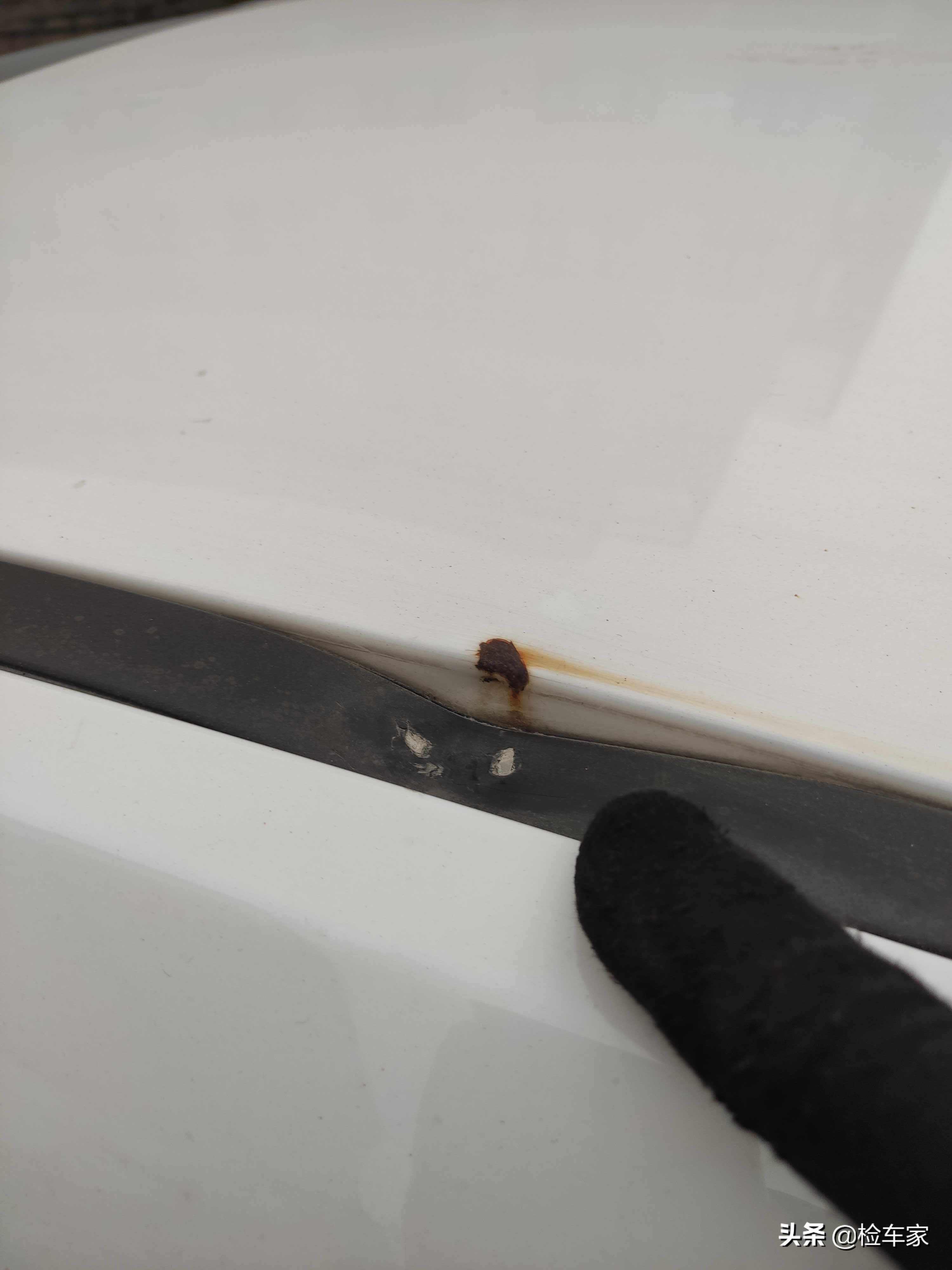 东北客户异地委托检测别克英朗，车尾焊接不敢买，客户：怕冻掉了