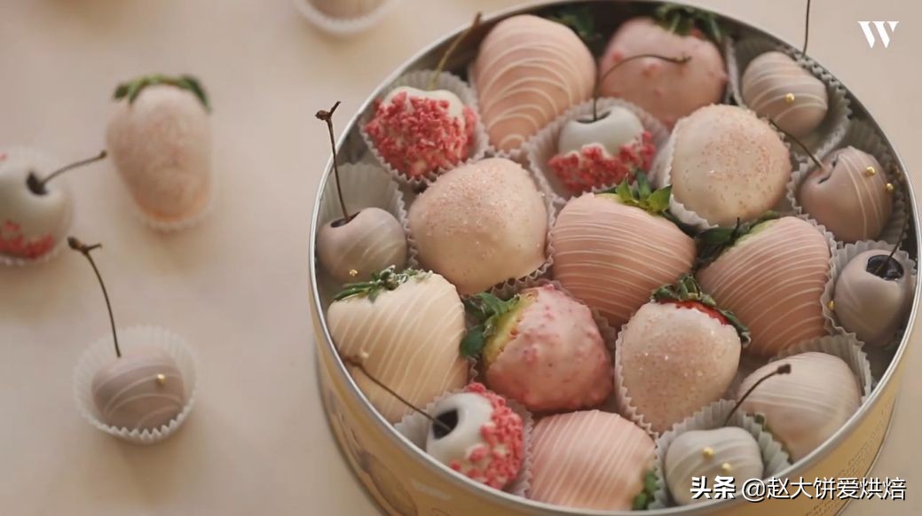 手工巧克力情人节礼物教程,巧克力糖葫芦草莓情人节