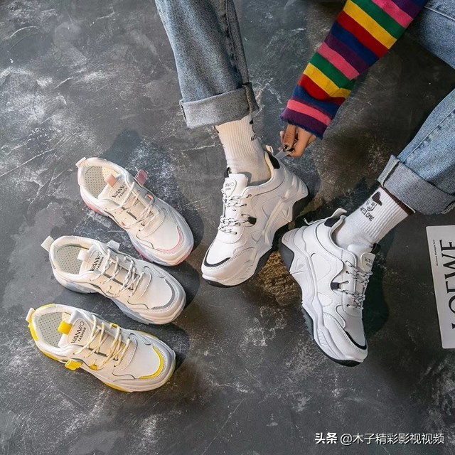 2022老爹鞋女休闲ins港风百搭板鞋,7cm加绒厚底休闲运动鞋女老爹鞋