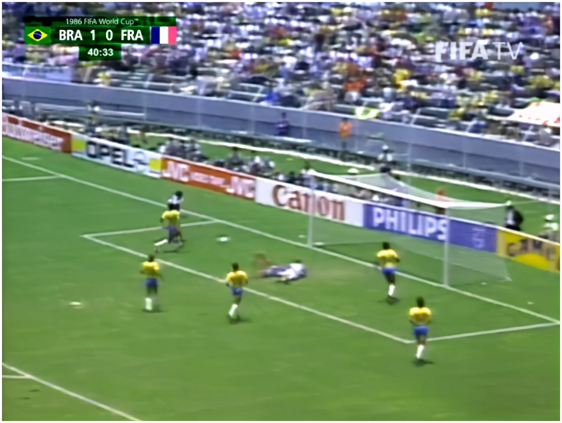 1986法国巴西经典之战,2006世界杯法国1-0巴西比赛图片