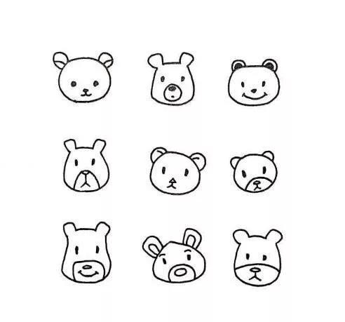 一组可爱的小动画简笔画作品，手账哄娃必备！