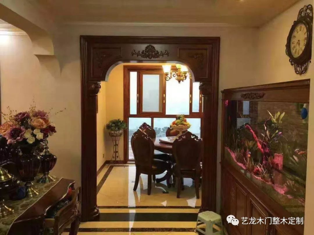 整木定制造型垭口,简约原木垭口定做