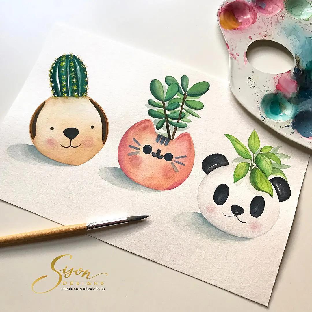 水彩手帐简单教程,水彩笔就能搞定的手账