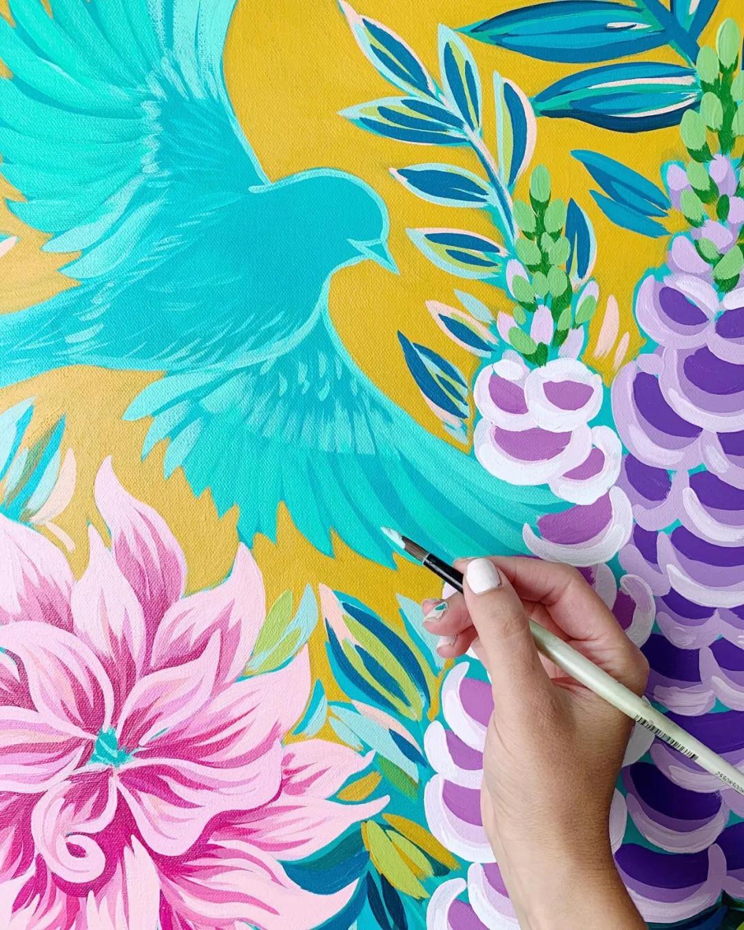 美术创意画幼儿丙烯平涂画,丙烯平涂的正确方法图解